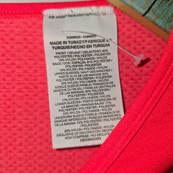 Nike Dri-fit Neon Orange Long Sleeve Knit Top Sz M - Picture 8 of 8